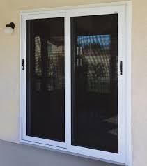 AtoZ Screens - Sliding Security Door Vista Double White Black